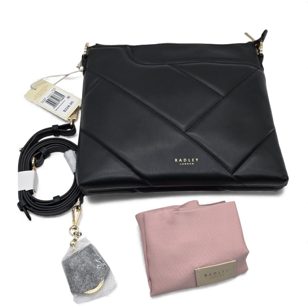Radley London Pockets 2.0 Quilted Zip Bag Small 10x9x1in Crossbody Black - Picture 3 of 8
